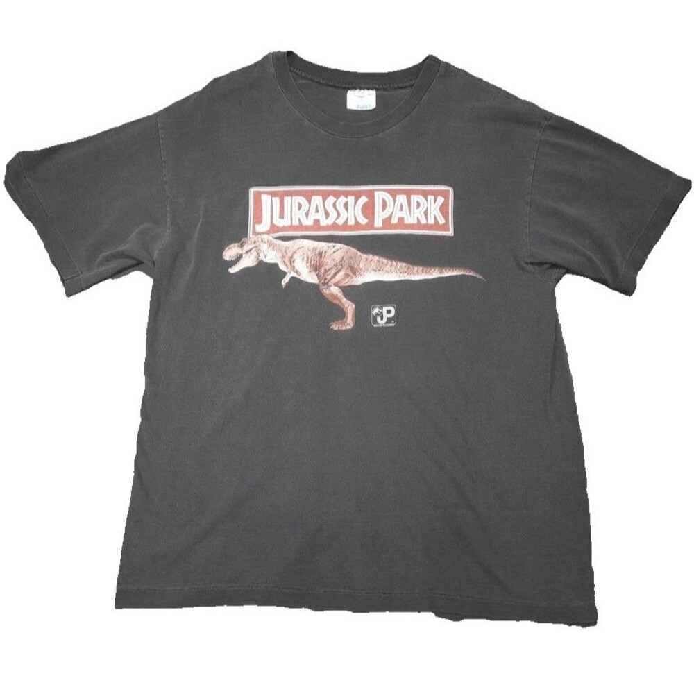 Vintage 1993 Jurassic Park T Rex T Shirt Large Single Stitch Promotional Glows